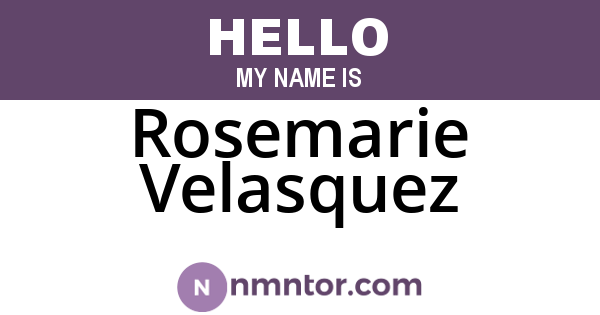 Rosemarie Velasquez