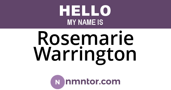 Rosemarie Warrington