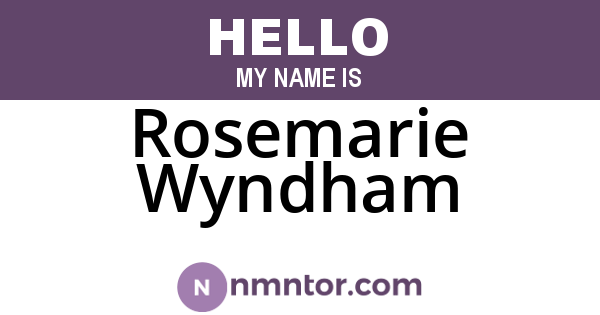 Rosemarie Wyndham