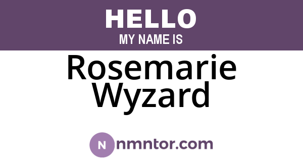 Rosemarie Wyzard
