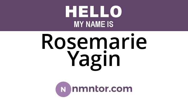 Rosemarie Yagin