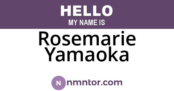 Rosemarie Yamaoka