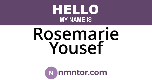 Rosemarie Yousef