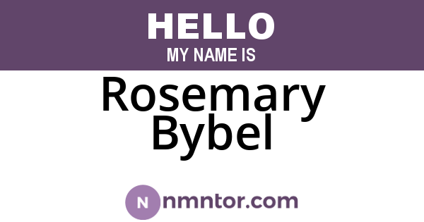 Rosemary Bybel