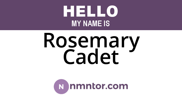 Rosemary Cadet