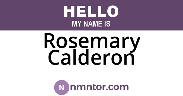 Rosemary Calderon