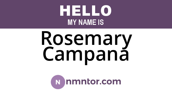Rosemary Campana