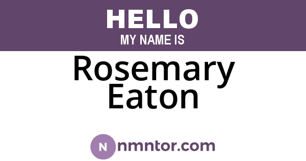 Rosemary Eaton