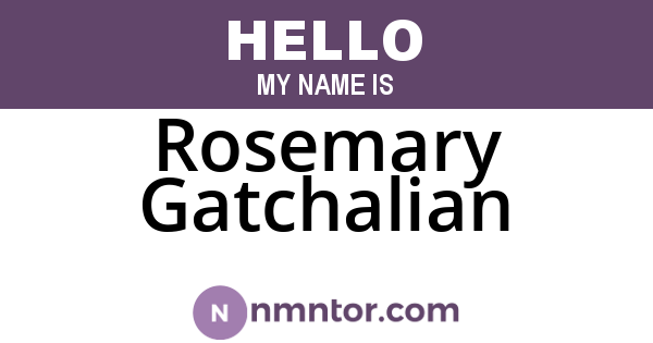 Rosemary Gatchalian