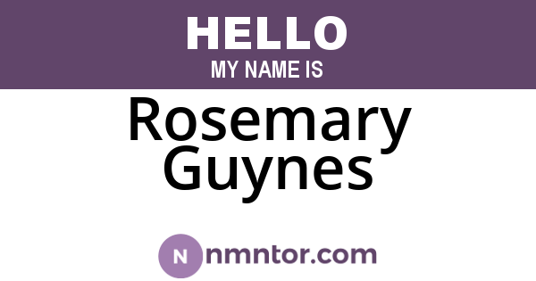 Rosemary Guynes