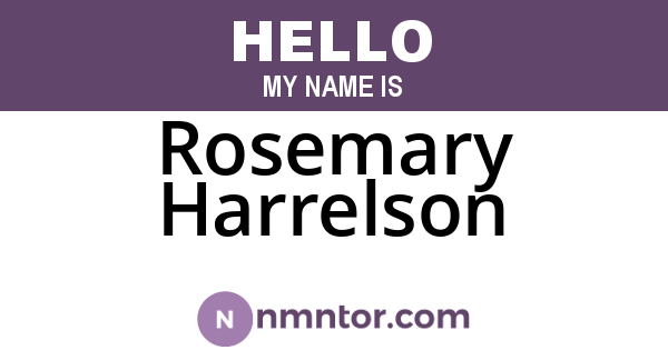 Rosemary Harrelson
