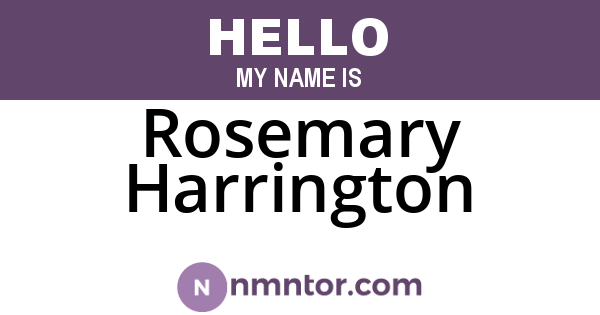 Rosemary Harrington
