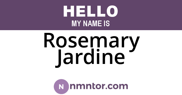 Rosemary Jardine