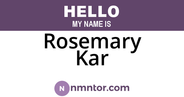 Rosemary Kar