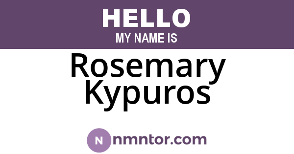 Rosemary Kypuros