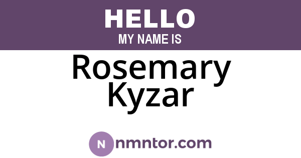 Rosemary Kyzar