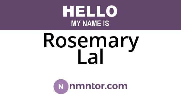 Rosemary Lal