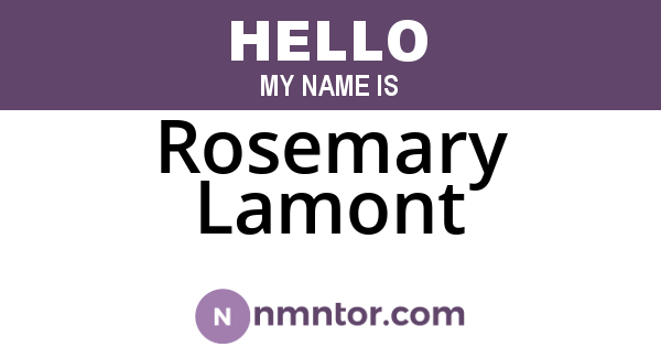 Rosemary Lamont