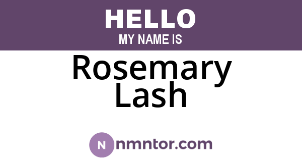 Rosemary Lash