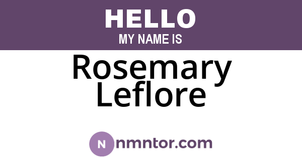 Rosemary Leflore