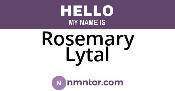 Rosemary Lytal