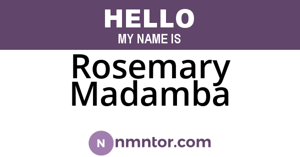 Rosemary Madamba