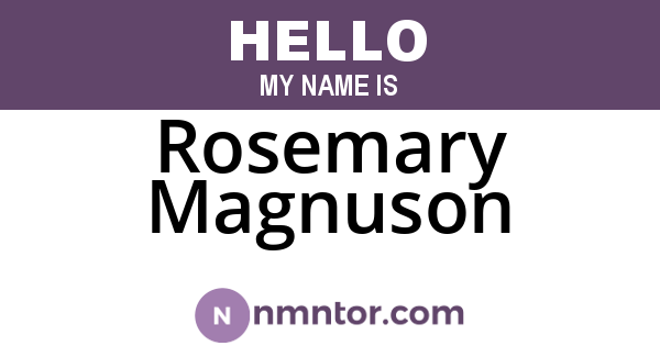 Rosemary Magnuson