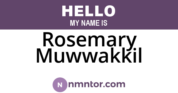 Rosemary Muwwakkil