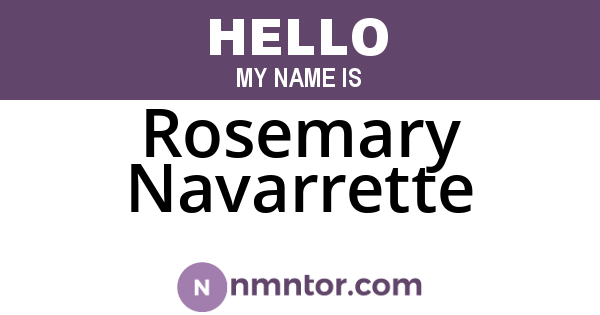 Rosemary Navarrette