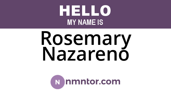 Rosemary Nazareno