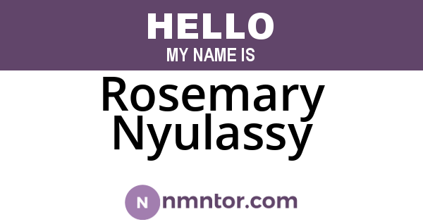 Rosemary Nyulassy