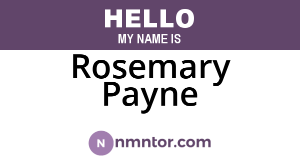 Rosemary Payne