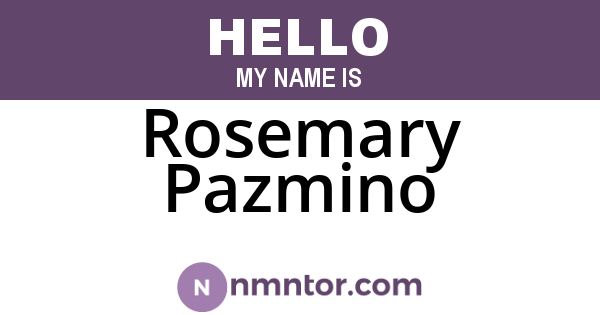 Rosemary Pazmino