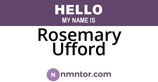 Rosemary Ufford