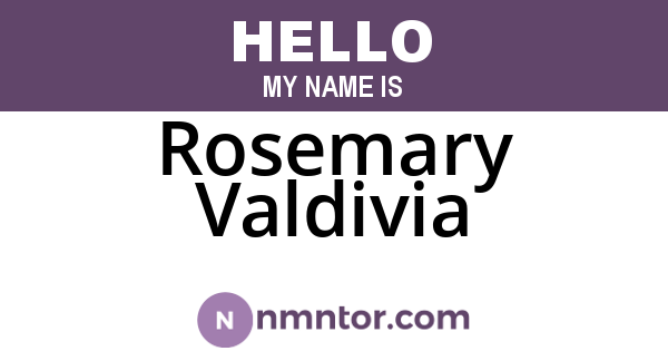 Rosemary Valdivia