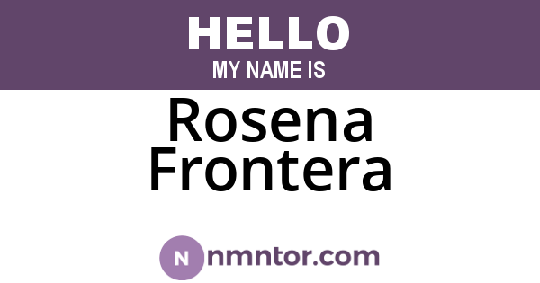 Rosena Frontera