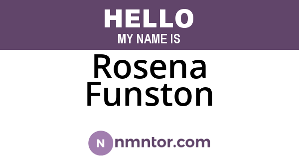 Rosena Funston