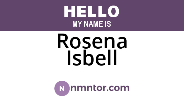 Rosena Isbell