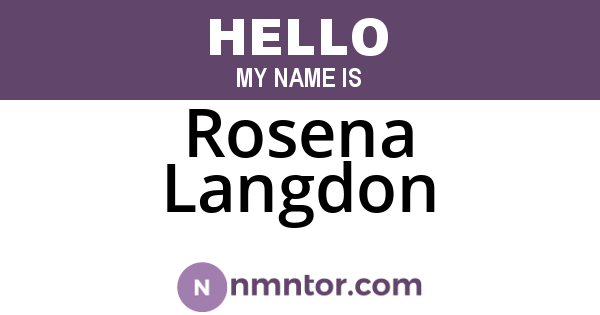 Rosena Langdon