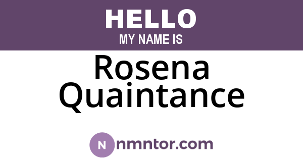 Rosena Quaintance