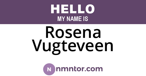 Rosena Vugteveen