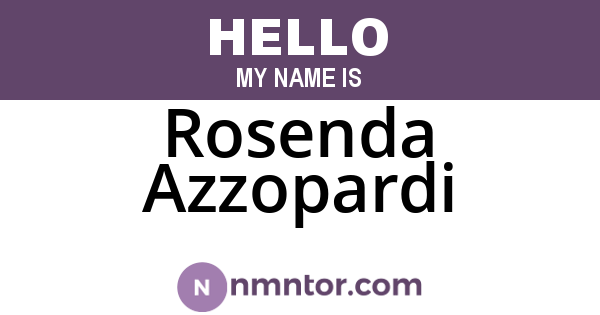 Rosenda Azzopardi