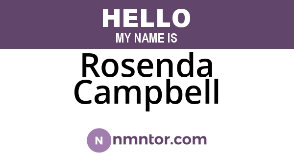 Rosenda Campbell
