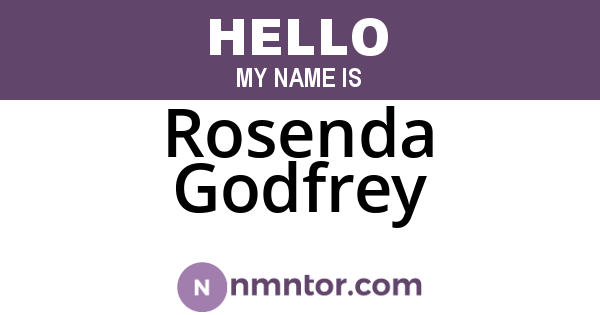 Rosenda Godfrey