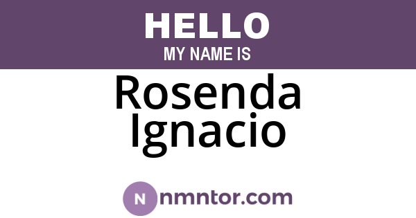 Rosenda Ignacio