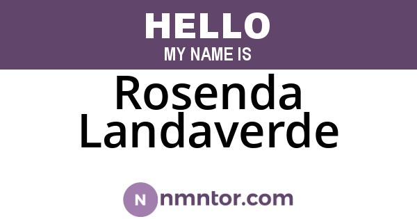 Rosenda Landaverde