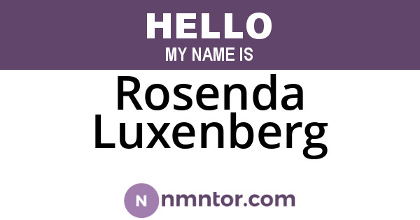 Rosenda Luxenberg