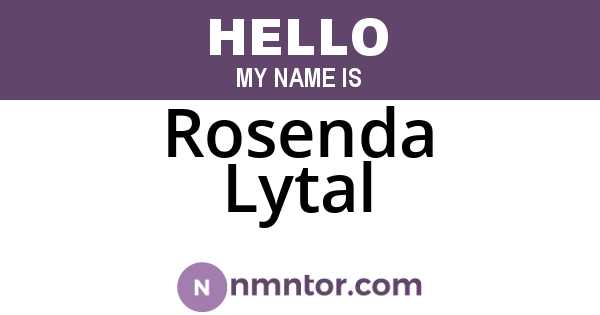 Rosenda Lytal