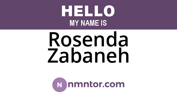 Rosenda Zabaneh