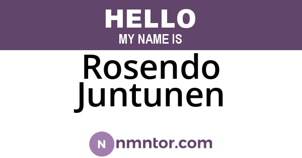 Rosendo Juntunen